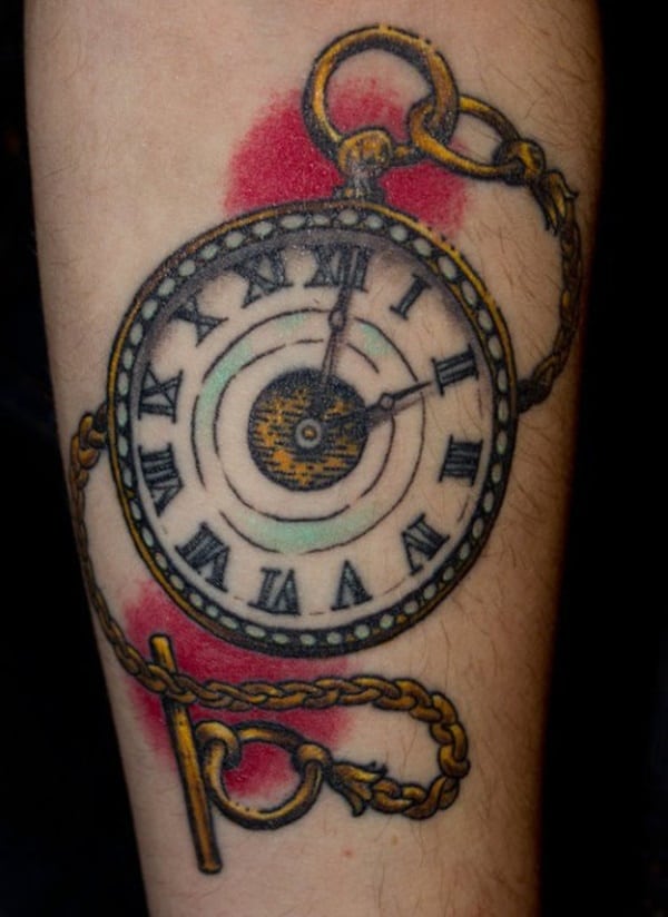 tatuaje reloj de bolsillo 309