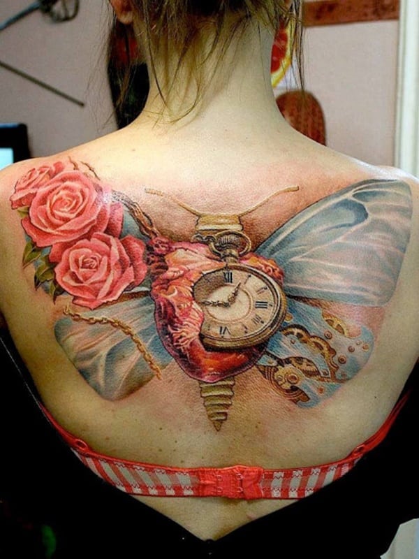 tatuaje reloj de bolsillo 349