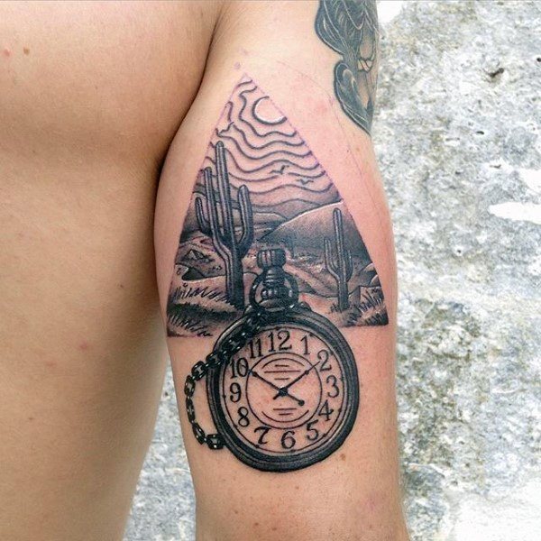 tatuaje reloj de bolsillo 449