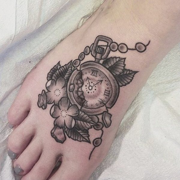 tatuaje reloj de bolsillo 573