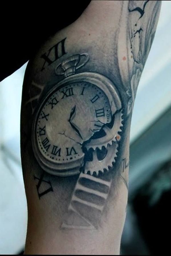 tatuaje reloj de bolsillo 589