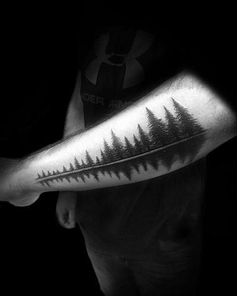 tatuaje arbol de lineas para hombre 20