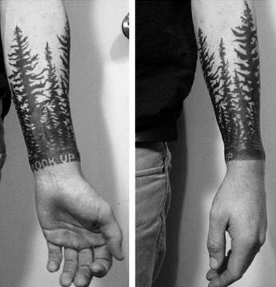 tatuaje arbol de lineas para hombre 26