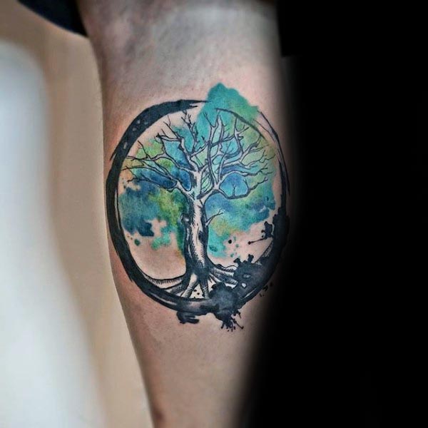 tatuaje arbol vida para hombre 49