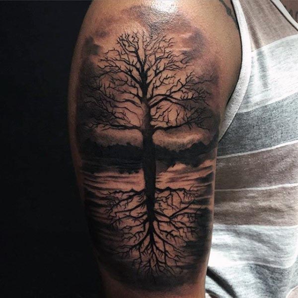 tatuaje arbol vida para hombre 89