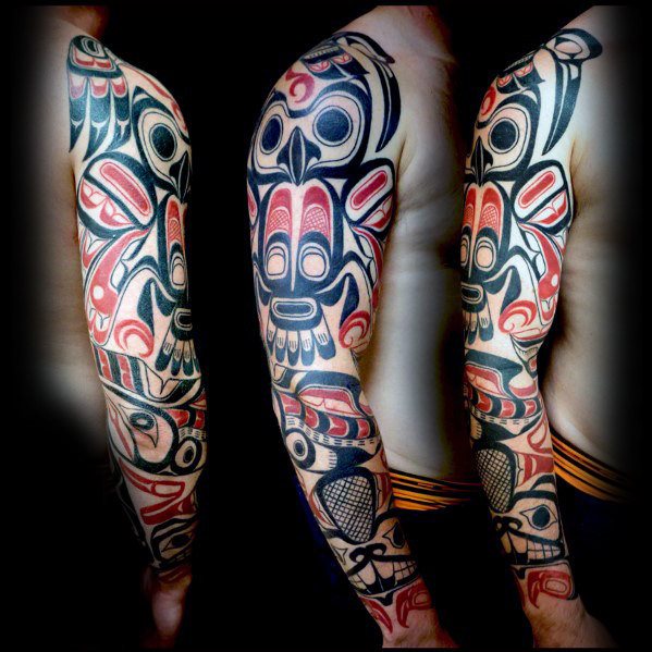 tatuaje buho tribal para hombre 10