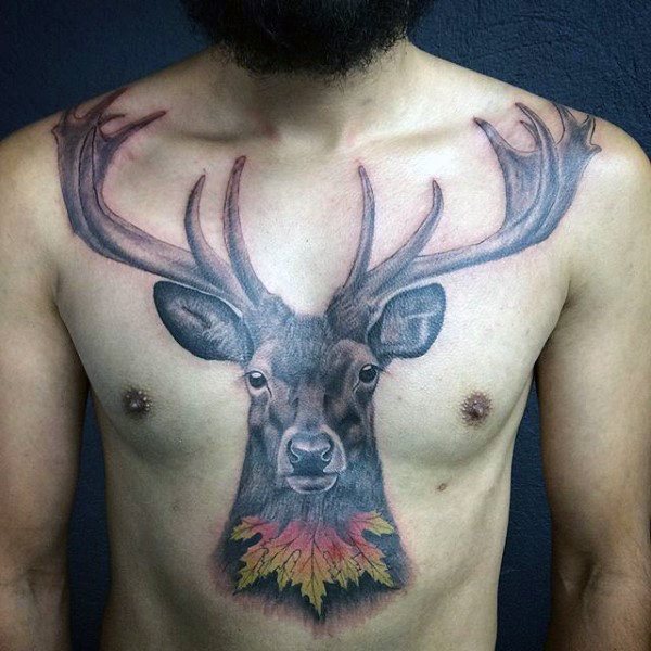 tatuaje ciervo para hombre 80