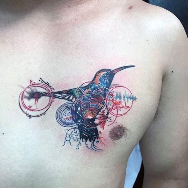 tatuaje colibri para hombre 01