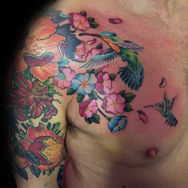 tatuaje colibri para hombre 06