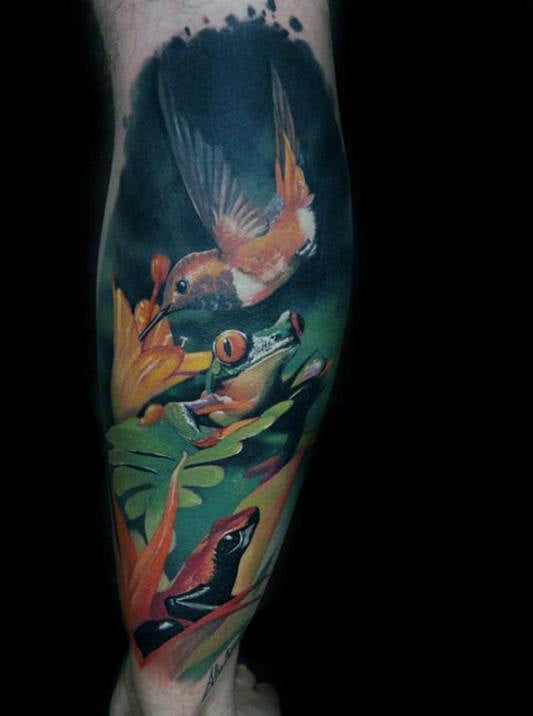 tatuaje colibri para hombre 19