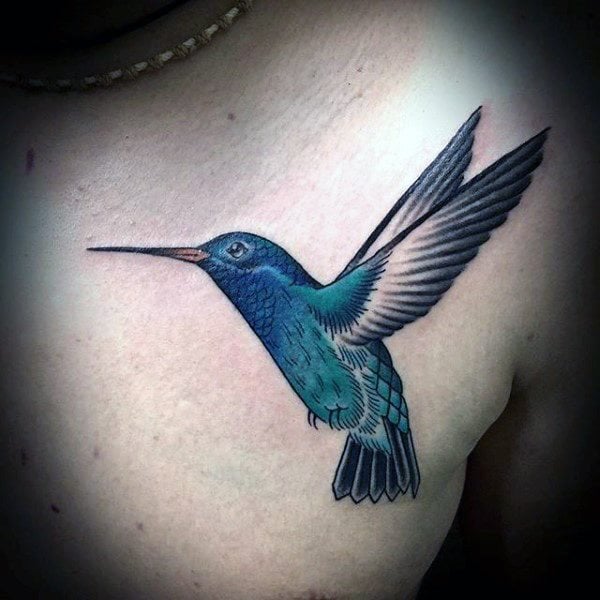 tatuaje colibri para hombre 44