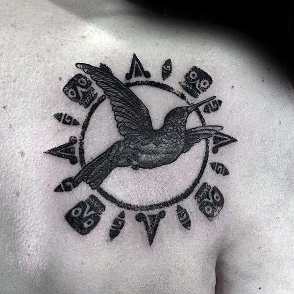 tatuaje colibri para hombre 48