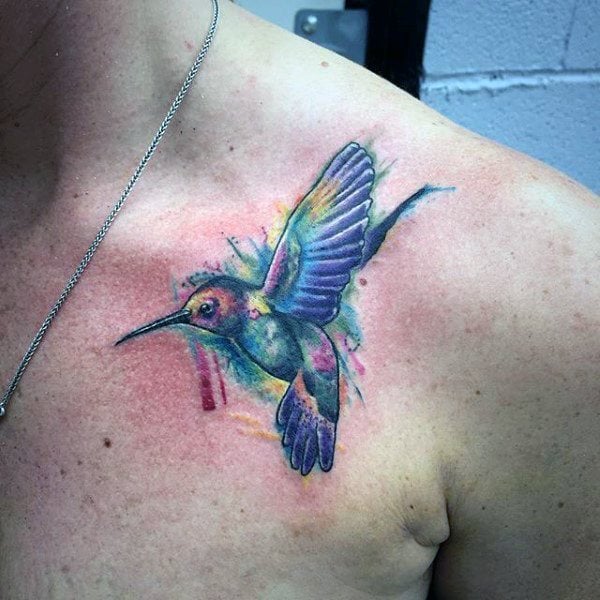 tatuaje colibri para hombre 56