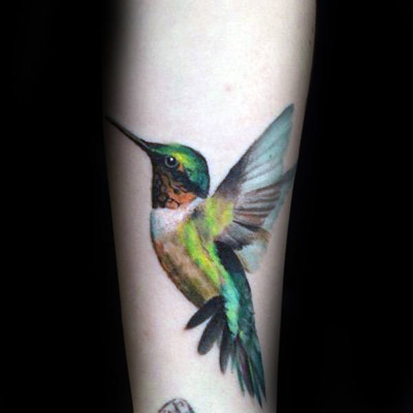tatuaje colibri para hombre 60