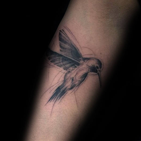 tatuaje colibri para hombre 65
