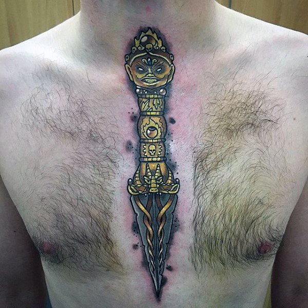 tatuaje daga para hombre 08