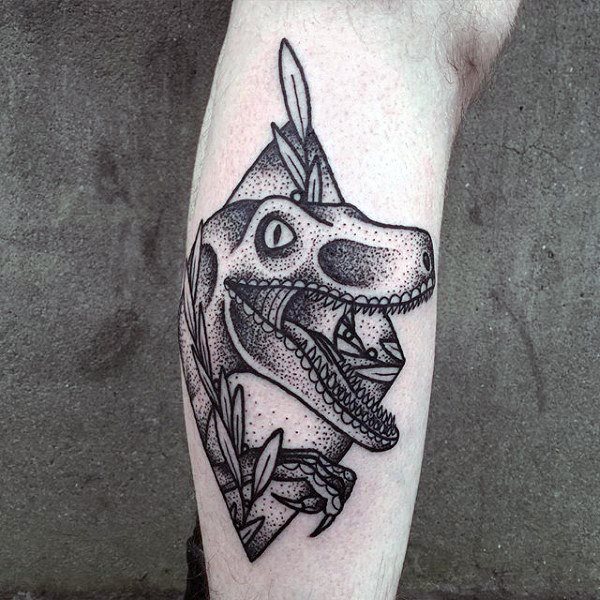 tatuaje dinosaurio para hombre 03