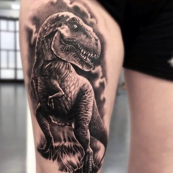 tatuaje dinosaurio para hombre 07