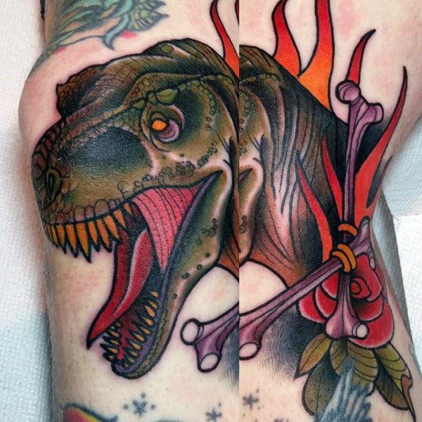 tatuaje dinosaurio para hombre 27