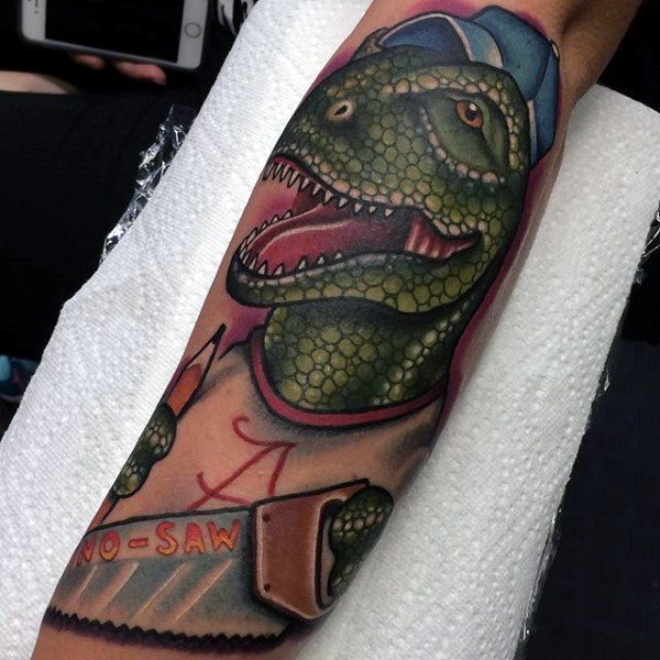 tatuaje dinosaurio para hombre 36