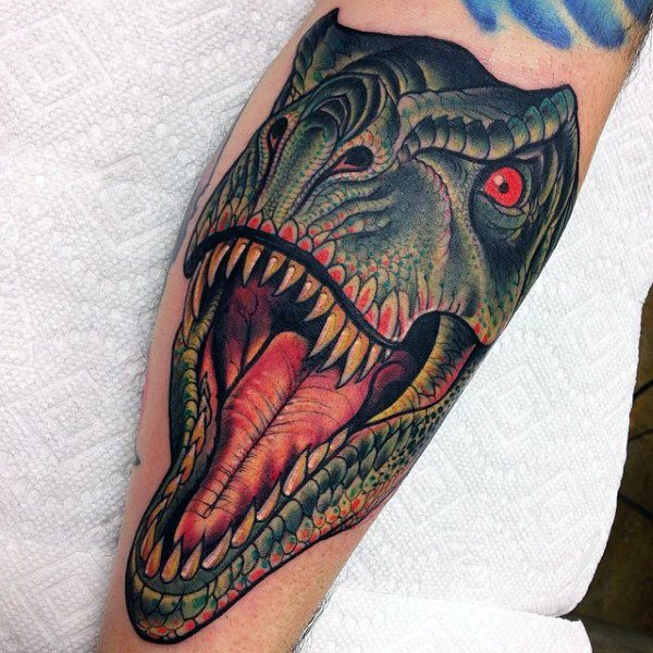 tatuaje dinosaurio para hombre 37