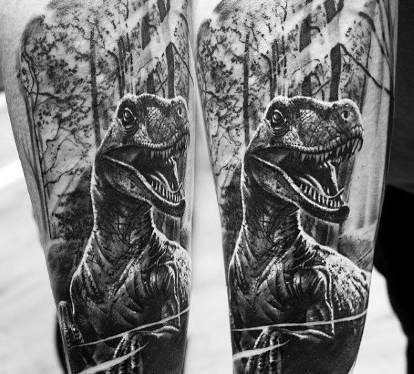 tatuaje dinosaurio para hombre 42