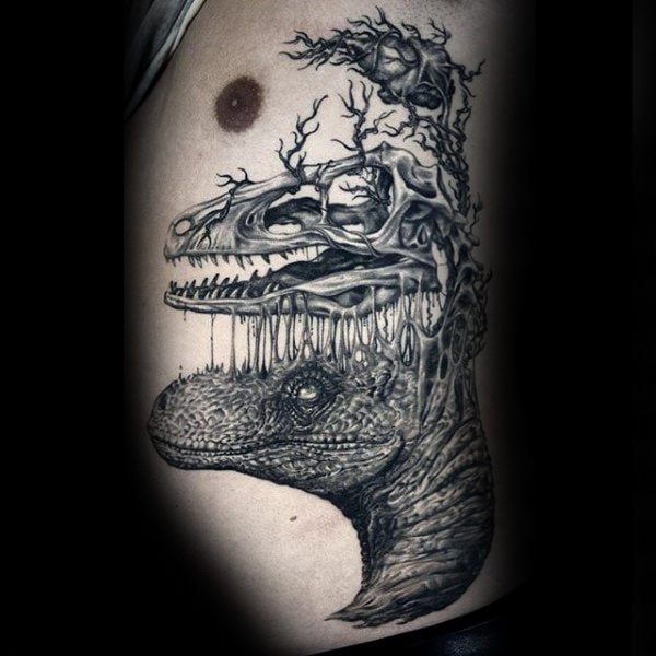tatuaje dinosaurio para hombre 47