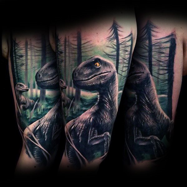tatuaje dinosaurio para hombre 48