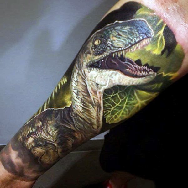 tatuaje dinosaurio para hombre 49