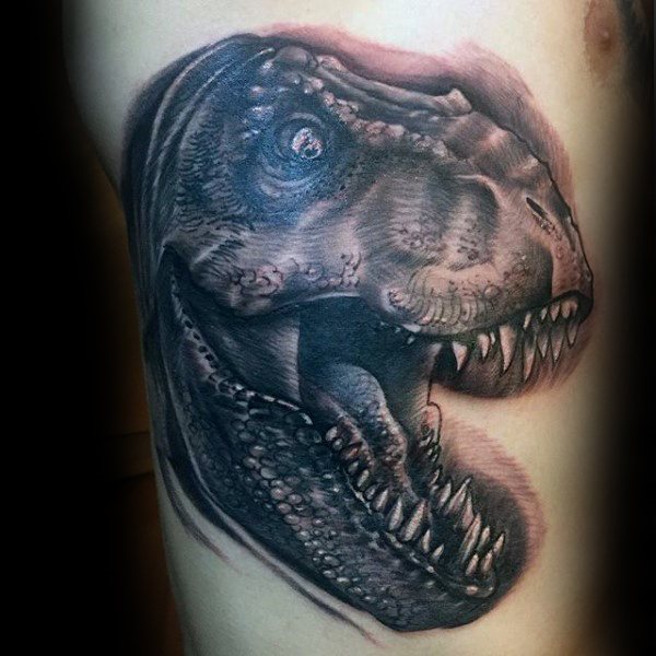 tatuaje dinosaurio para hombre 67