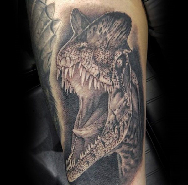 tatuaje dinosaurio para hombre 80