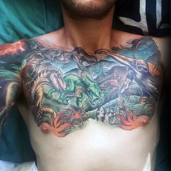 tatuaje dinosaurio para hombre 84