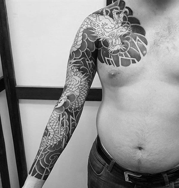 tatuaje dragon brazo para hombre 41