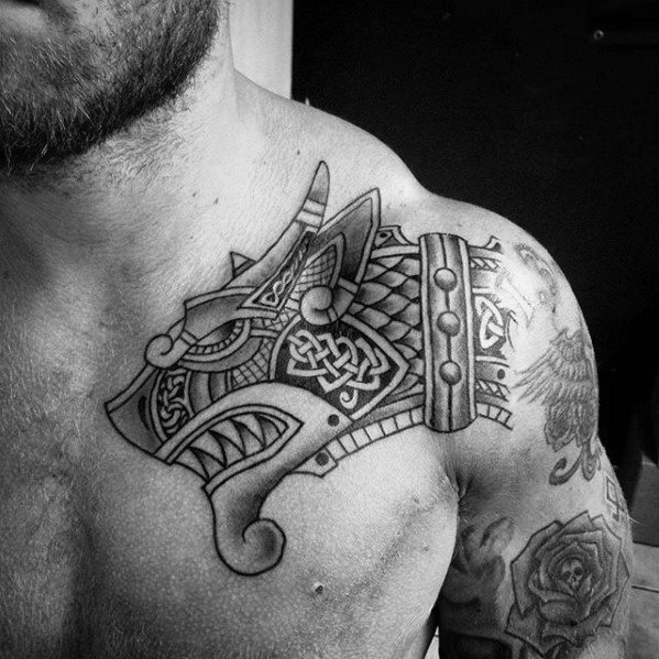 tatuaje dragon celta para hombre 03