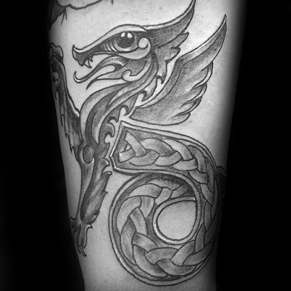 tatuaje dragon celta para hombre 06