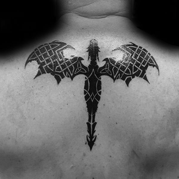 tatuaje dragon celta para hombre 20