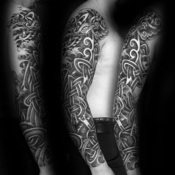 tatuaje dragon celta para hombre 23
