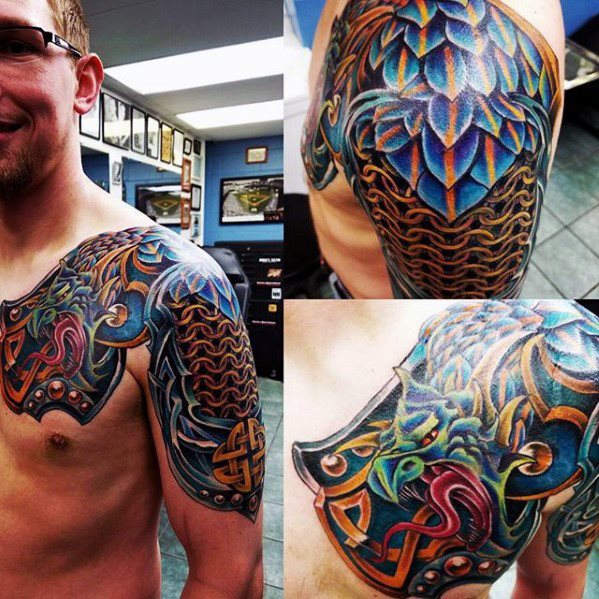 tatuaje dragon celta para hombre 43
