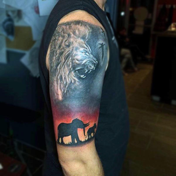 tatuaje elefante para hombre 07