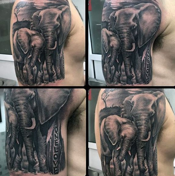 tatuaje elefante para hombre 23