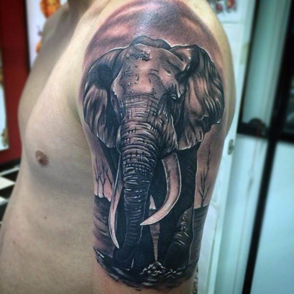 tatuaje elefante para hombre 26
