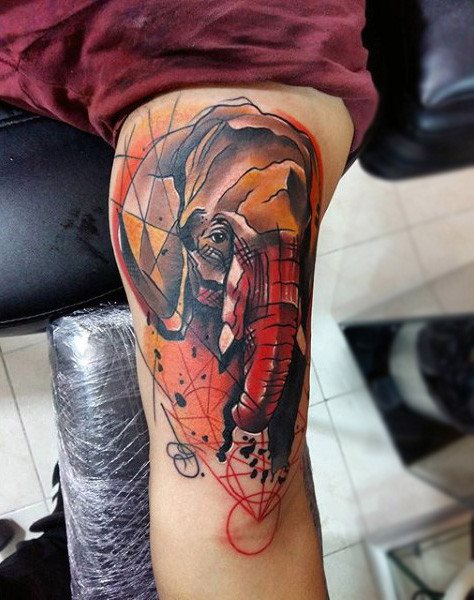 tatuaje elefante para hombre 72