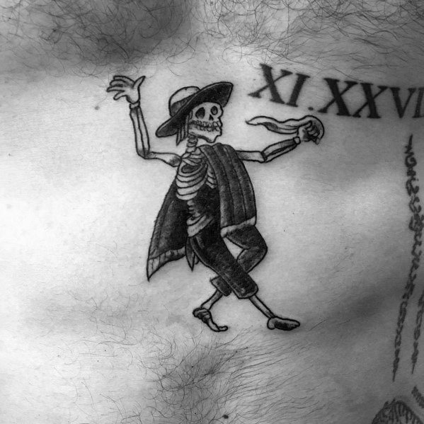 tatuaje esqueleto bailando para hombre 02