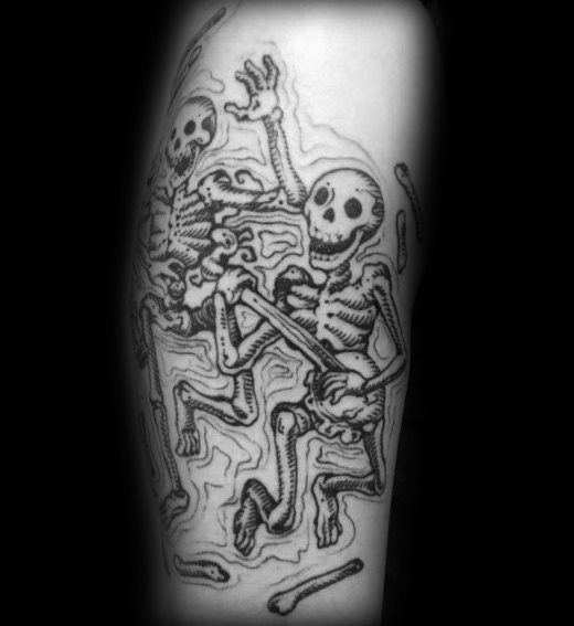 tatuaje esqueleto bailando para hombre 09