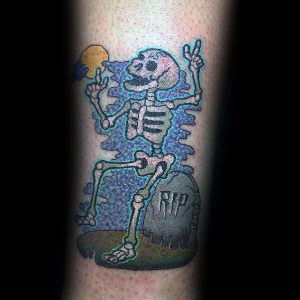 tatuaje esqueleto bailando para hombre 16