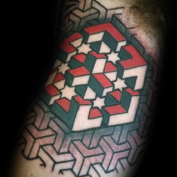 tatuaje geometrico brazo para hombre 02