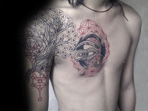 tatuaje geometrico brazo para hombre 03