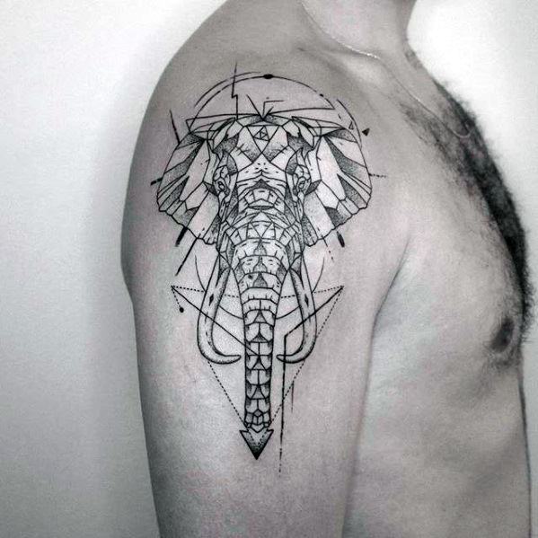 tatuaje geometrico brazo para hombre 06