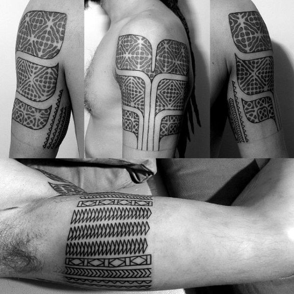 tatuaje geometrico brazo para hombre 18
