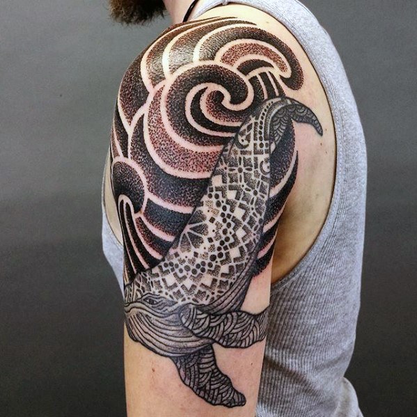 tatuaje geometrico brazo para hombre 21